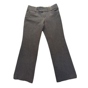 Y2K Banana Republic Women's Sloan Fit Pants Size 8 Brown Tweed‎ Stretch Boot Cut
